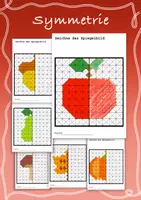 Vorschau - Arbeitsblätter - Symmetrie Herbst - Spiegelbilder zeichnen - Deckblatt