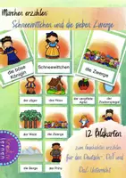 Vorschau - Spiele - Bildkarten zum Märchen erzählen: Schneewittchen und die sieben Zwerge - Deckblatt