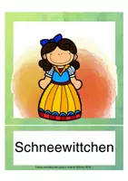 Vorschau - Spiele - Bildkarten zum Märchen erzählen: Schneewittchen und die sieben Zwerge - Seite 1