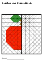 Vorschau - Arbeitsblätter - Symmetrie Herbst - Spiegelbilder zeichnen - Seite 2