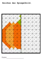 Vorschau - Arbeitsblätter - Symmetrie Herbst - Spiegelbilder zeichnen - Seite 3
