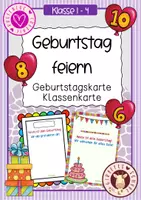 Vorschau - Mal- und Bastelvorlagen - Geburtstag feiern - Geburtstagskarte - Deckblatt