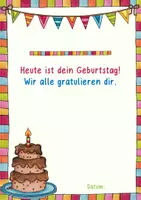Vorschau - Mal- und Bastelvorlagen - Geburtstag feiern - Geburtstagskarte - Seite 3