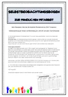 Vorschau - Lehrpläne/Lehrermaterial - Selbstbeobachtungsbogen Mündliche Mitarbeit - Deckblatt