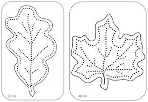 Vorschau - Mal- und Bastelvorlagen - Prickelvorlagen Herbstlaub - Seite 2
