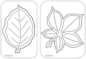Vorschau - Mal- und Bastelvorlagen - Prickelvorlagen Herbstlaub - Seite 3