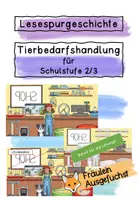 Vorschau - Spiele - Lesespurgeschichte "In der Tierbedarfshandlung" - Deckblatt