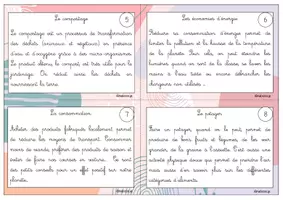 Aperçu - Cartes d'exercices - Atelier de copie (Thème protection de la nature) - Page 1
