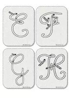 Aperçu - Matériel pour travaux manuels / dessin - Les majuscules cursives (Atelier 1 : Pâte à modeler) - Page 2