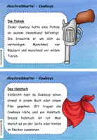 Vorschau - Aufgabenkarten - Abschreibkartei Cowboys für Klassen 2 und 3 - Seite 3