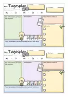 Vorschau - Mal- und Bastelvorlagen - Lerncoaching - Mein Tagesplan - Seite 1