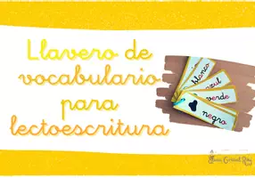 Vista previa - Unidades / Secuencias / Situaciones de Aprendizaje - Llavero de vocabulario para lectoescritura - página 1