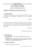 Vorschau - Klassenarbeiten - Klausur mit EWH Deutsch Q1/Q2, LK/GK: unterwegs sein - vom Barock/von der Romantik bis zur Gegenwart - Gedichtvergleich Romantik und Nachkriegszeit - Seite 2