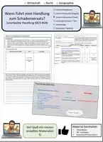 Vorschau - Stundenentwürfe - Unterrichtsstunde: unerlaubte Handlung §823 BGB" - Recht - Deckblatt