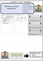 Vorschau - Stundenentwürfe - Unterrichtsstunde: Pflichten aus einem Kaufvertrag - Recht - Deckblatt