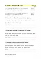 Vista previa - Hojas de trabajo - Das Alphabet - Wörter nach ABC ordnen & Aussprache A1 - página 2
