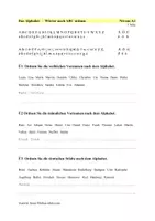 Vista previa - Hojas de trabajo - Das Alphabet - Wörter nach ABC ordnen & Aussprache A1 - página 3