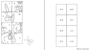 Vorschau - Arbeitsblätter - Rechenpuzzle - Addition und Einmaleins - Seite 1