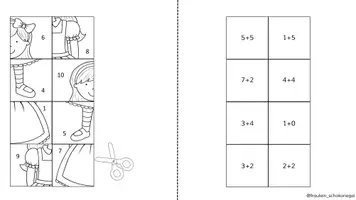 Vorschau - Arbeitsblätter - Rechenpuzzle - Addition und Einmaleins - Seite 2