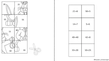 Vorschau - Arbeitsblätter - Rechenpuzzle - Addition und Einmaleins - Seite 3