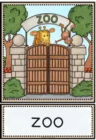 Vorschau - Bildkarten - ZOO ANIMALS / Zootiere – Bild- & Wortkarten für Englisch | Flashcards - Seite 1