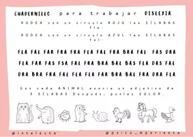 Vista previa - Hojas de trabajo - DISLEXIA ☘️☘️☘️ - página 2