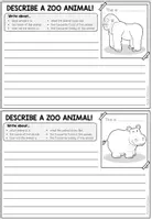 Vorschau - Arbeitsblätter - ZOO ANIMALS - Writing - Describe a zoo animal (3-fach differenziert) - Seite 1