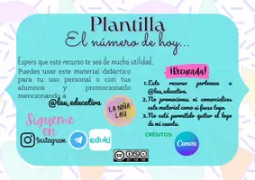Vista previa - Unidades / Secuencias / Situaciones de Aprendizaje - El número de hoy @lau educativa - Portada