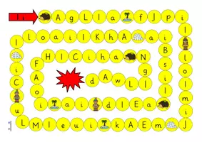 Vorschau - Arbeitsblätter - Würfelspiel zur optischen Analyse "I i" (Grundschrift) - Seite 2
