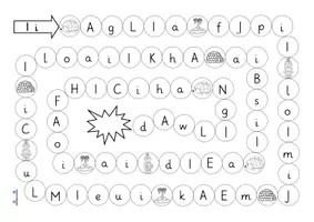 Vorschau - Arbeitsblätter - Würfelspiel zur optischen Analyse "I i" (Grundschrift) - Seite 3