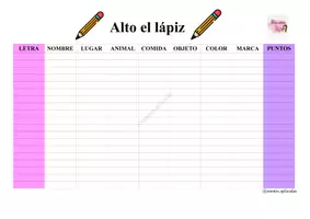 Vista previa - Juegos / Gamificación - Juego: Alto el lápiz - Portada