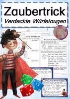 Vorschau - Arbeitsblätter - Zaubertrick im Mathematikunterrricht: Verdeckte Würfelaugen - Deckblatt