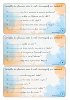 Aperçu - Apprentissages en autonomie - Les types de phrases : les mots interrogatifs - Page 1