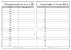 Vorschau - Anderer Materialtyp - Rechenspaziergang ZR 1000 Orientierung - Seite 1