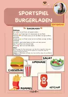 Vorschau - Poster - Sportspiel: Burgerladen ab 1. Klasse EDITIERBAR - Deckblatt