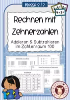 Vorschau - Unterrichtsreihen - Rechnen mit Zehnerzahlen im Zahlenraum 100 - Arbeitsheft - Deckblatt