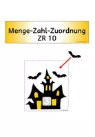 Vorschau - Spiele - Klettmappe, Halloween, Menge-Zahl-Zuordnung, Fledermaus - Seite 2