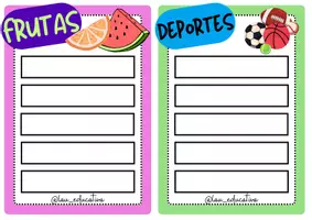 Vista previa - Unidades / Secuencias / Situaciones de Aprendizaje - Material manipulativo Campos semánticos - Orden alfabético @lau educativa - página 1