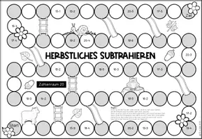 Vorschau - Spiele - Brettspiel - Herbstliches Subtrahieren im ZR 20 - Das Leiter- und Rutschenspiel - Seite 3