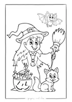 Vorschau - Mal- und Bastelvorlagen - Ausmalbild Halloween FREEBIE Kunstunterricht - Seite 2