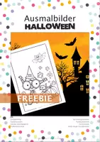 Vorschau - Mal- und Bastelvorlagen - Ausmalbild Halloween FREEBIE Kindergarten - Deckblatt