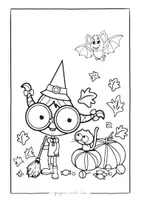 Vorschau - Mal- und Bastelvorlagen - Ausmalbild Halloween FREEBIE Kindergarten - Seite 2