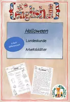 Vorschau - Arbeitsblätter - ENGLISCH Halloween Arbeitsblätter LANDESKUNDE Wortschatzsicherung - Deckblatt