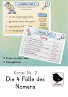 Vorschau - Unterrichtsreihen - Materialpaket: Satzglieder und die 4 Fälle des Nomens - Deckblatt