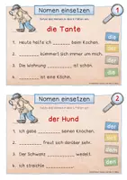 Vorschau - Unterrichtsreihen - Die 4 Fälle des Nomens: Grammatik Kartei Nr. 3 - Seite 3