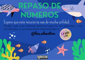 Vista previa - Unidades / Secuencias / Situaciones de Aprendizaje - Repaso de números Animales marinos @lau educativa - Portada