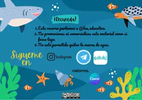 Vista previa - Unidades / Secuencias / Situaciones de Aprendizaje - Repaso de números Animales marinos @lau educativa - página 1