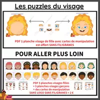 Aperçu - Apprentissages en autonomie - Les puzzles du visage (offert) - Page de couverture