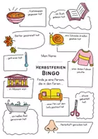 Vorschau - Arbeitsblätter - Herbstferien Bingo - Austausch nach den Ferien - Schulstart - Seite 1