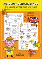 Vorschau - Arbeitsblätter - Herbstferien Bingo Englisch - Autumn holidays - Exchange after the Holidays - Deckblatt
